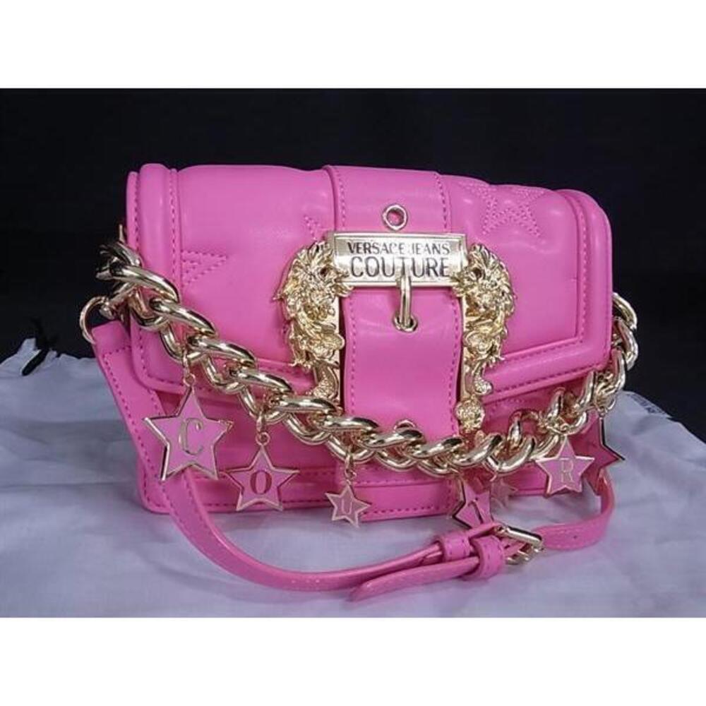 VERSACE JEANS COUTURE Leather 2way Shoulder Bag Pink